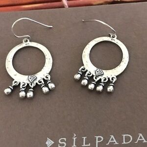 Silpada Sterling Silver Cha Cha Hoop Earrings